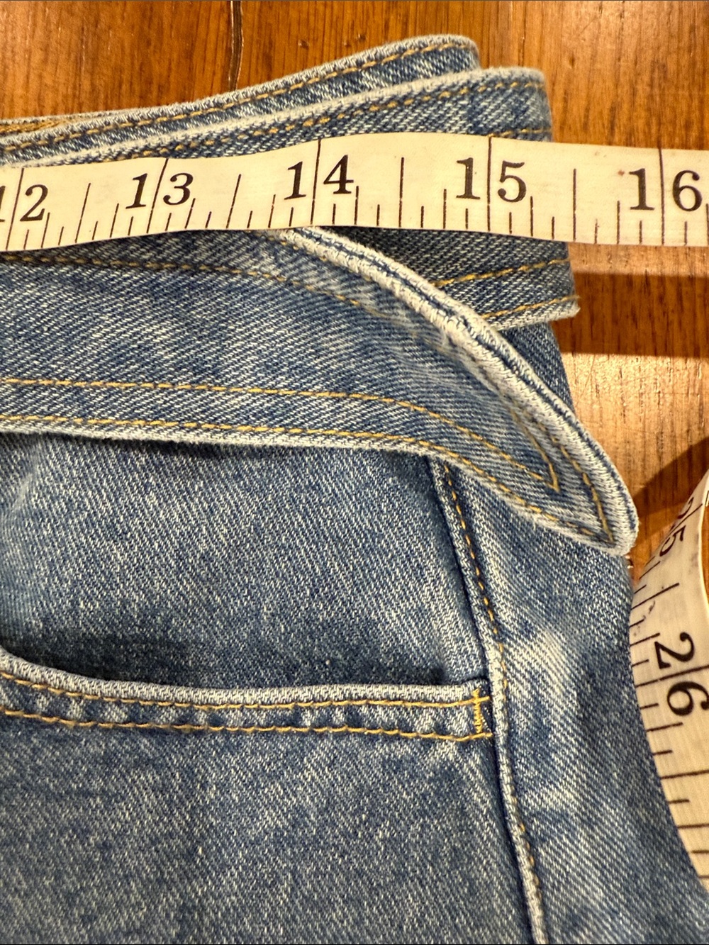 🔥Forever 21 Light Blue Denim Button-Front Mini Tetro Vibes Skirt with Belt - Picture 4 of 6